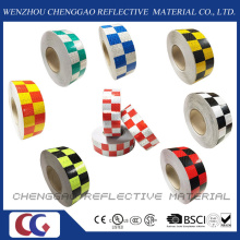 Venda quente Multi Color Checkered Aviso Fita De Segurança Refletiva (C3500-G)
